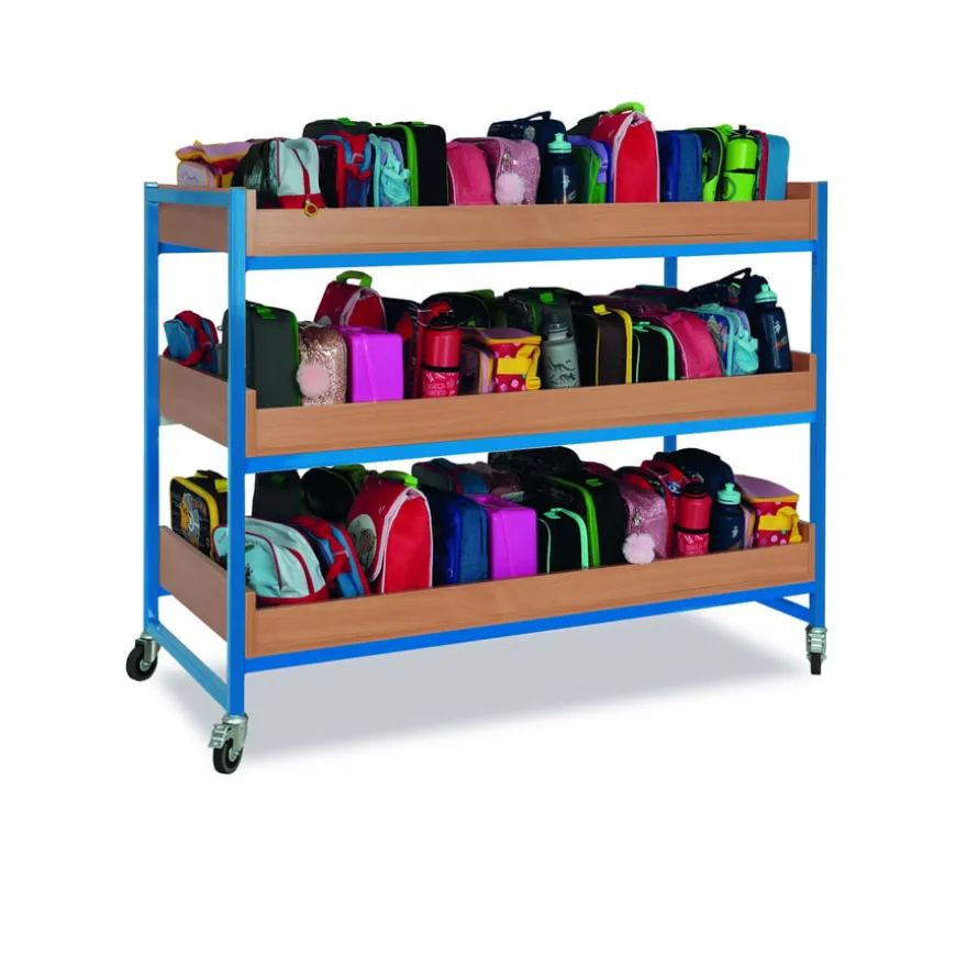 Heavy Duty 72 Lunchbox Trolley Beech Cyan