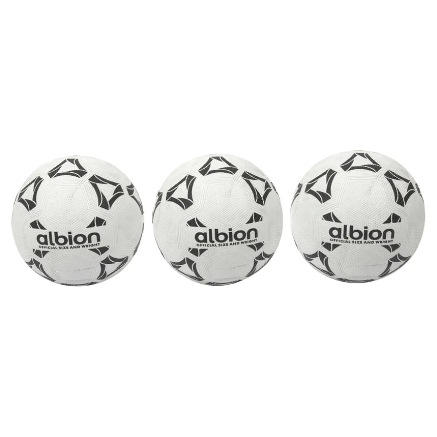 Heavy Duty Nylon Wound Playground Footballs 3pk