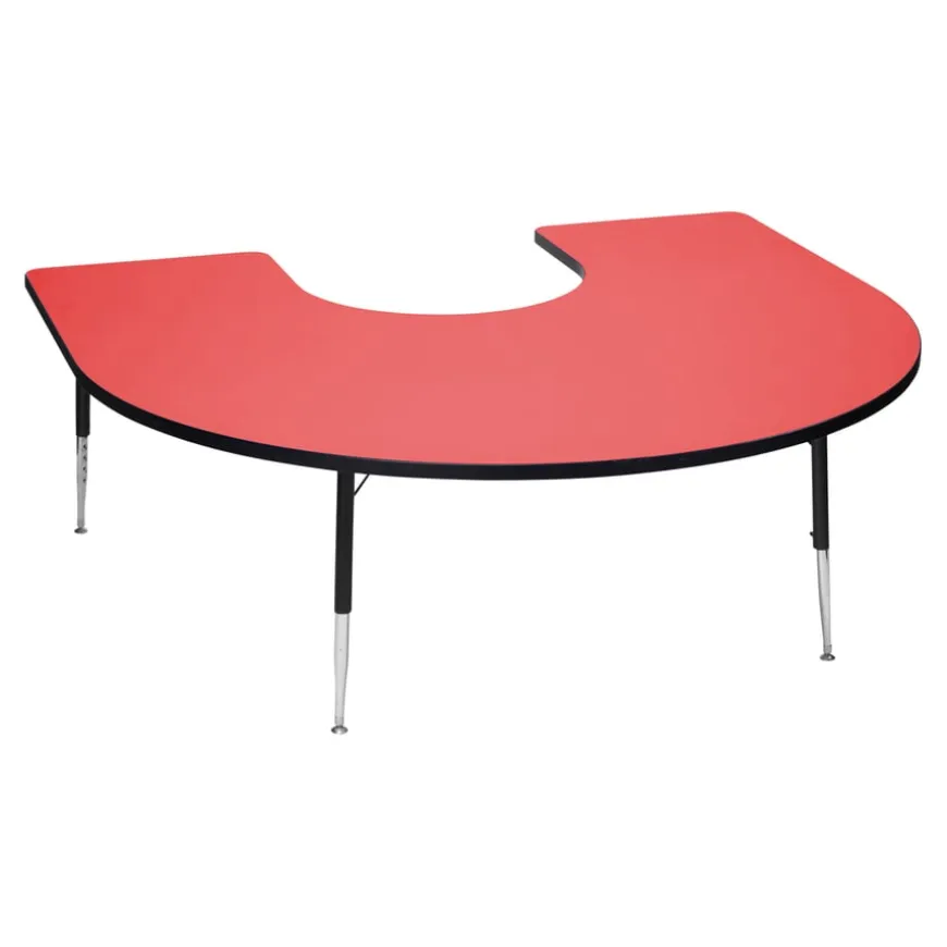 Height Adjustable Horseshoe Classroom Table
