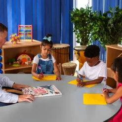 Height Adjustable Horseshoe Classroom Table