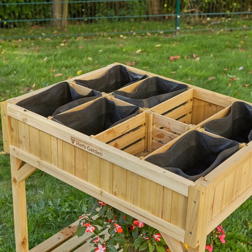 Herb Garden Natural Wood H80 x W78 x D58cm