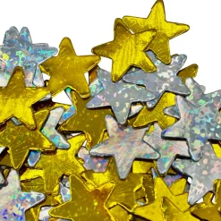 Holographic Card Stars Gold & Silver Small 500pk