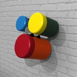 Indoor / Outdoor Wall Fixed Rainbow Bongos Set of 3