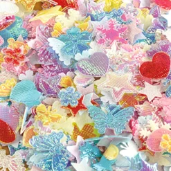 Iridescent Fabric Collage Shapes Assorted 2500pk