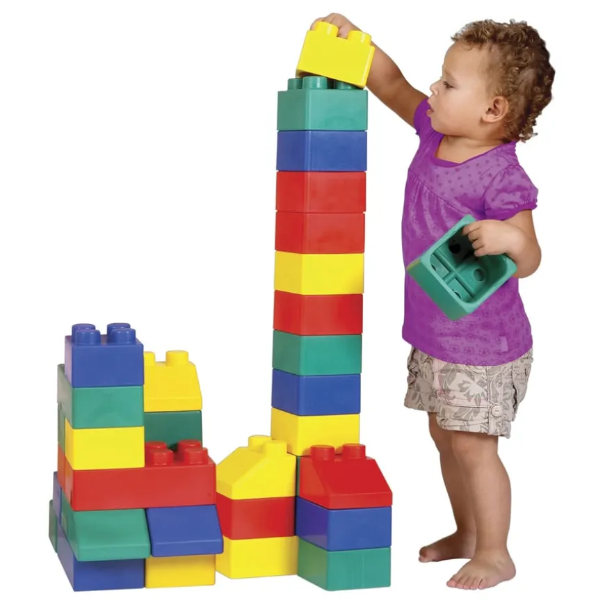 Jumbo Rainbow Building Bricks 84pk
