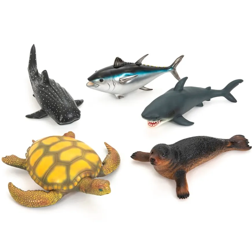 Jumbo Small World Sea Life Animals 5pk