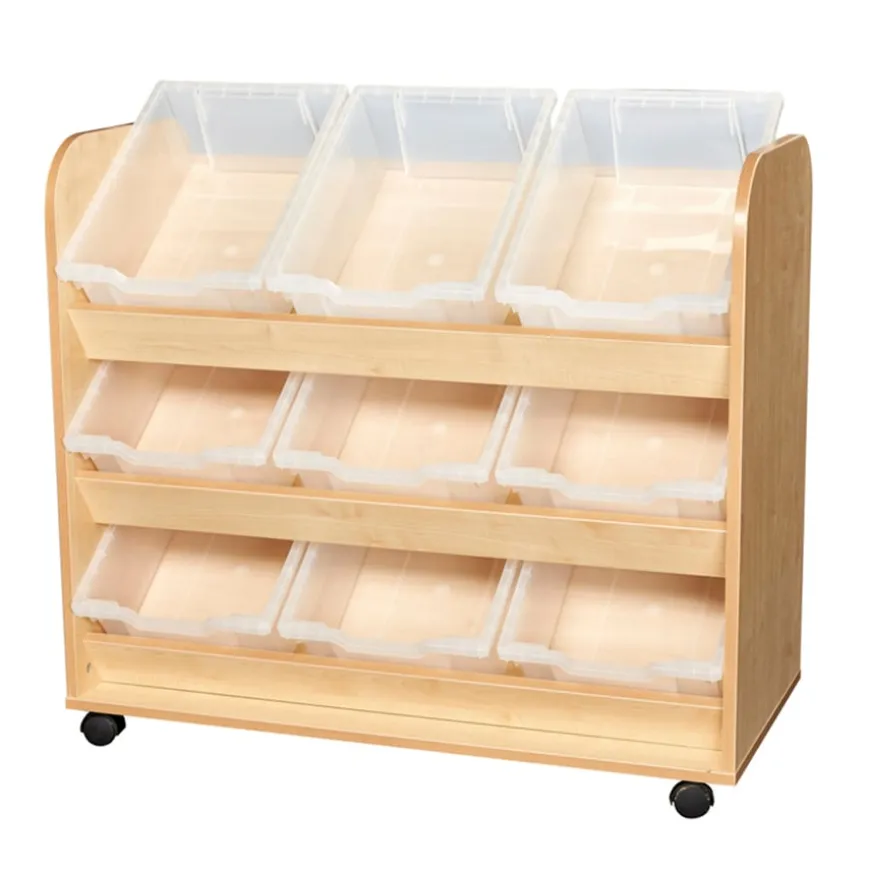 Kubbyclass Easy Access Tray Trolley 9 Trays W1000 x D460mm