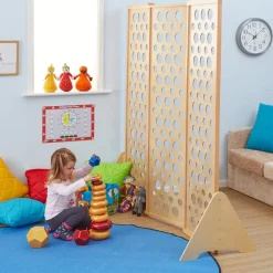 Large Natural Folding Room Divider