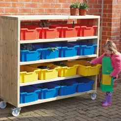 Large Outdoor Mobile Storage Shelving Unit H1140mm