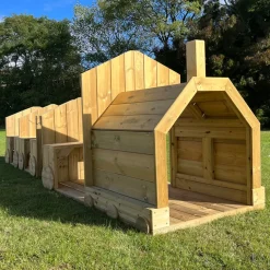 Large Outdoor Wooden Timber Train