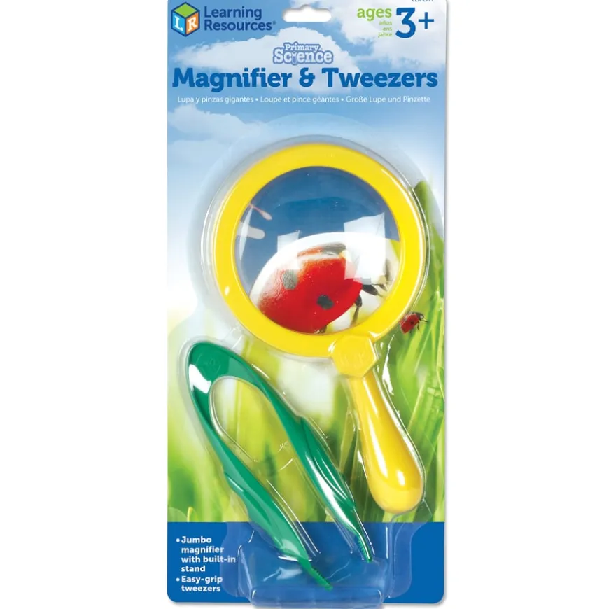 Learning Resources Jumbo Magnifier and Tweezer Set