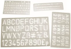 Lettering Stencils Set Of 4