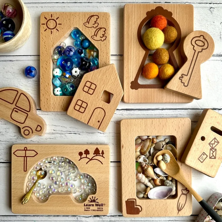 Little Looking Wooden Shape Finders 12pk