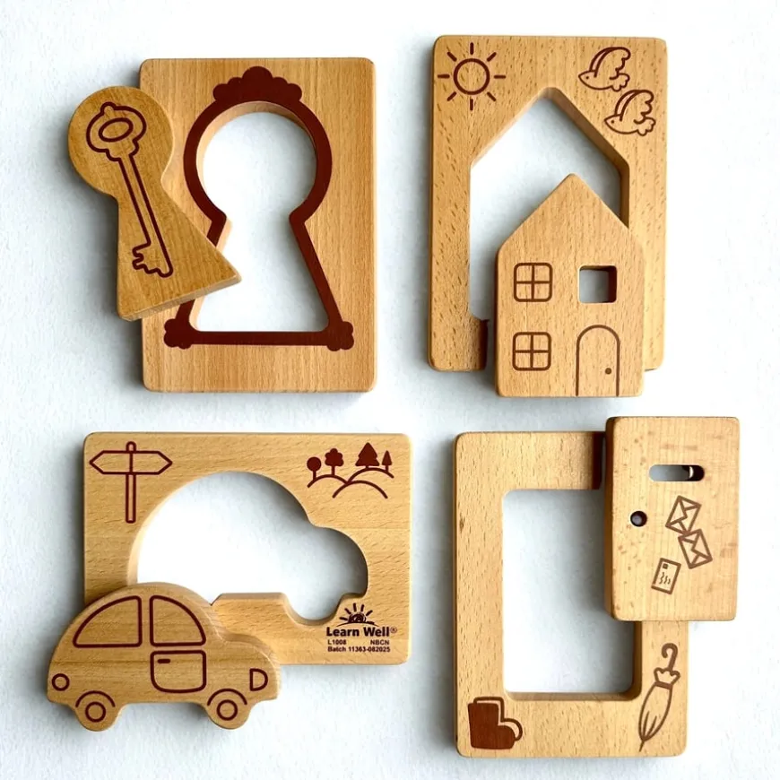 Little Looking Wooden Shape Finders 12pk