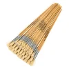Long Handled Round Hog Hair Paint Brushes 60pk
