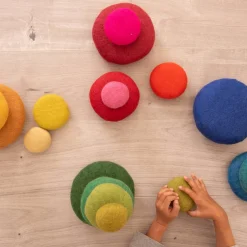 Loose Parts Felt Stacking Shapes Set Assorted Colours