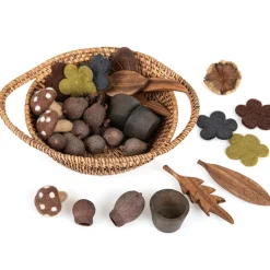 Loose Parts Nature Collection Basket 35pcs