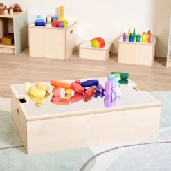 Loose Parts Tonal Rainbow Wooden Boulder Blocks