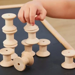Loose Parts Wooden Spools 10pk