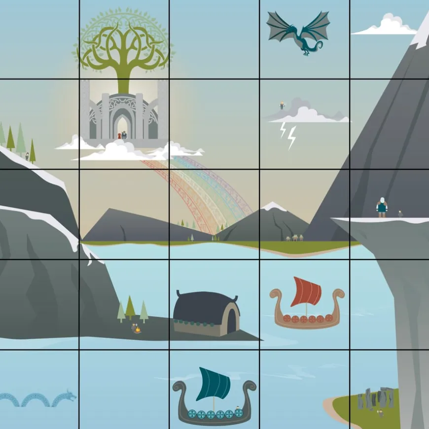 Loti-Bot Vikings and Norse Mythology Mat