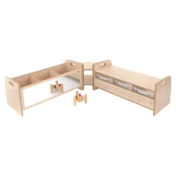 Low Storage Shelving Corner Unit
