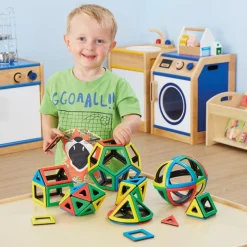 Magnetic Polydron Mathematics Recycled Set