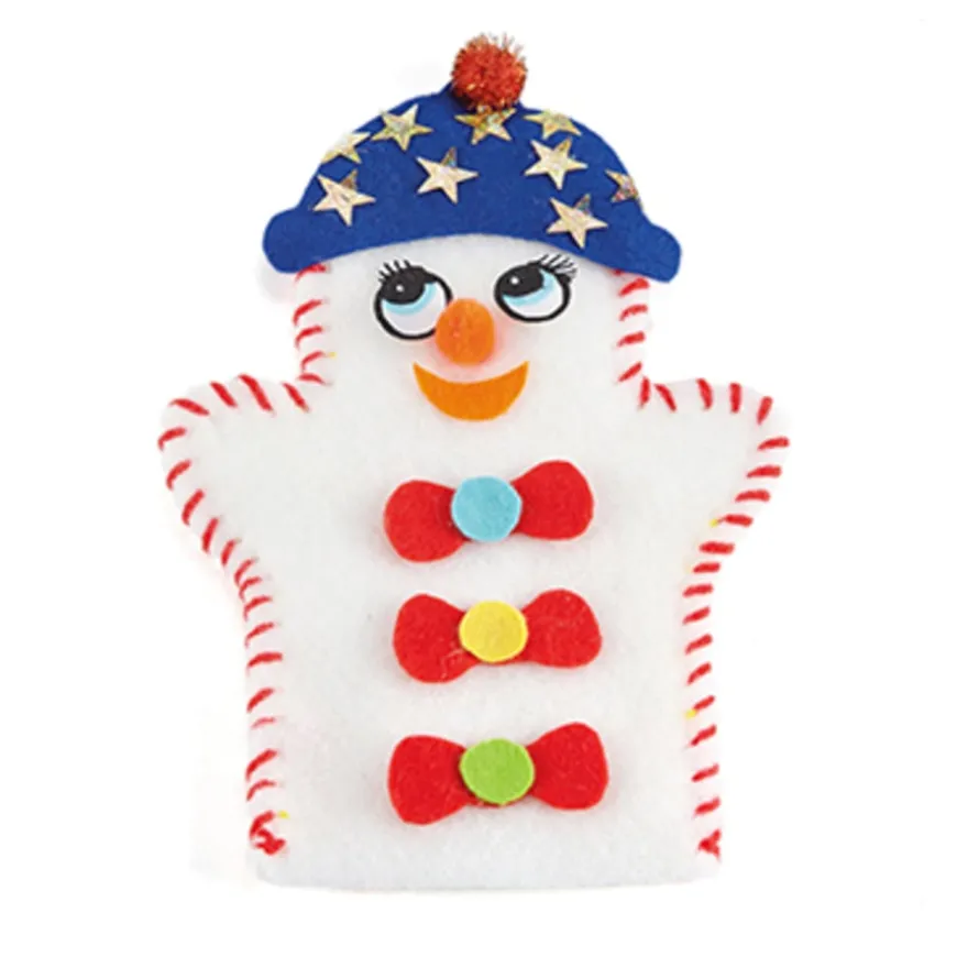 Make Your Own Felt Snowman Puppets 30pk