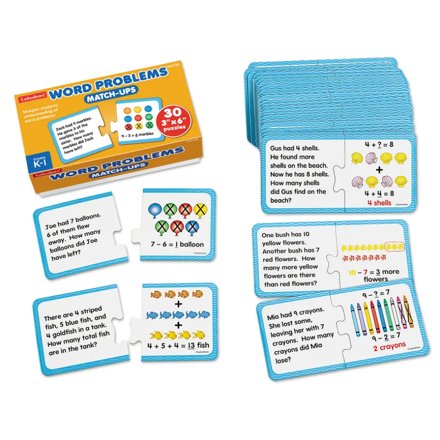 Maths Word Problems - Self-Check Puzzles 30pcs