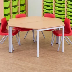MDF Edge Welded Frame Trapezoidal Table