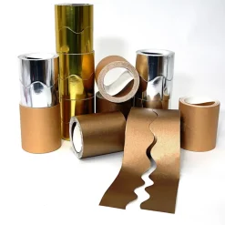 Metallic Card Border Rolls Assorted 12pk L15m