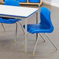 Metalliform NP Chair Seat Ht 260mm Blu Speck'd Grey Frame