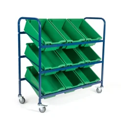 Metal Tilted Tray Trolley with Trays