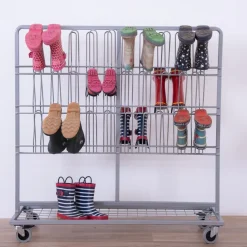 Metal Wellie Trolley Grey