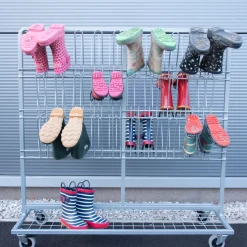 Metal Wellie Trolley Grey