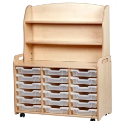 Millhouse 3 Column Dresser H730mm w/18 Shallow Trays Clear