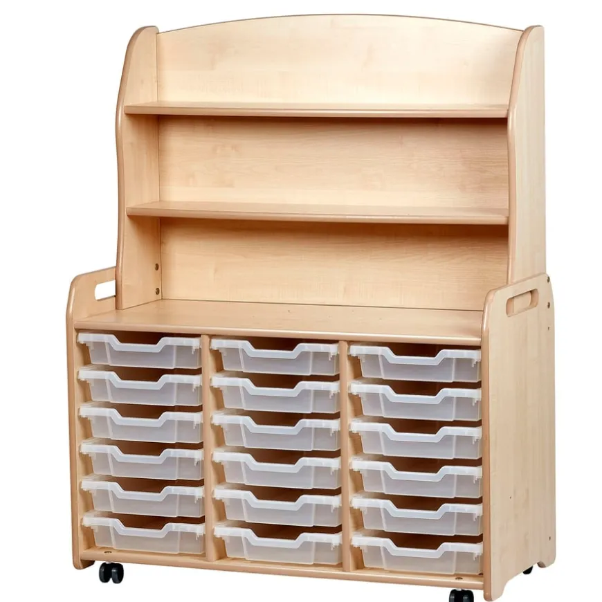 Millhouse 3 Column Dresser H730mm w/18 Shallow Trays Clear