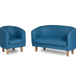Millhouse Home Corner Role Play Children's Blue Tub Chair & Sofa