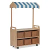 Millhouse Role Play Shop with Storage Unit Wicker Baskets