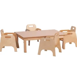 Millhouse Small Rectangular Table & 4 Sturdy Chairs
