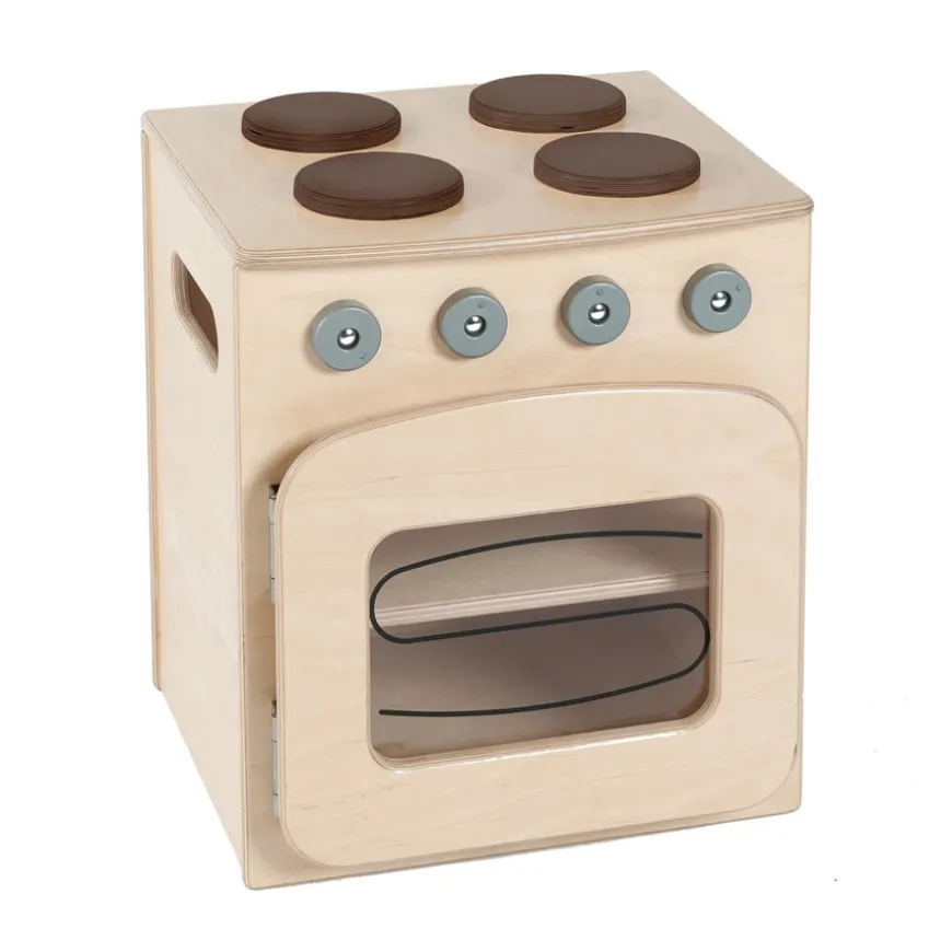 Millhouse Toddler Natural Wooden Play Kitchen 4pc