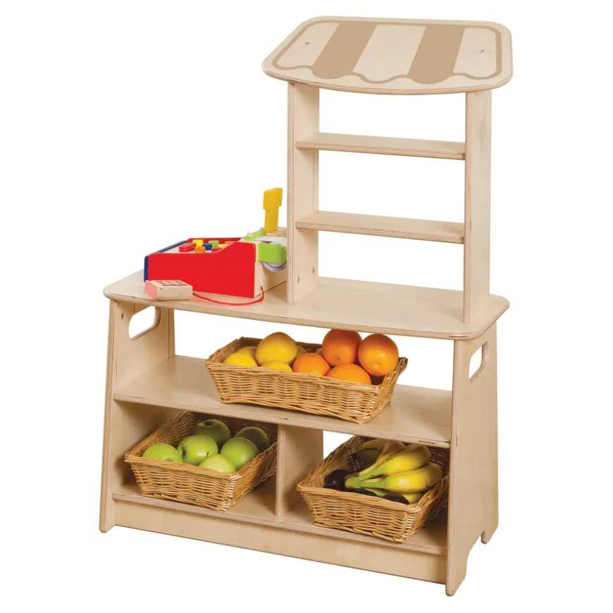 Millhouse Wooden Role Play Toddler Market Stall