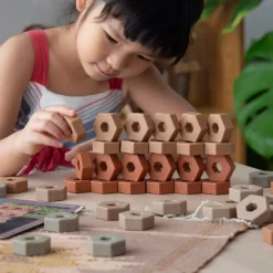 Mini Construction Building Bricks 60pk