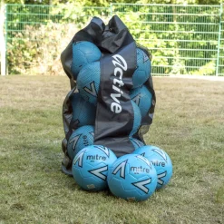 Mitre 12 Impel Training Footballs & Strge Bag Blue Size 4
