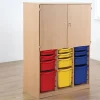 Mixed Size Tray and Cupboard Combination Unit