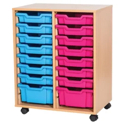 Mobile Double Column 14 Tray Unit