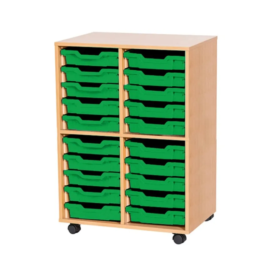 Mobile Double Tray Storage Unit 20 Trays