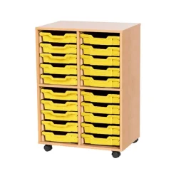 Mobile Double Tray Storage Unit 20 Trays