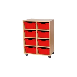 Mobile Double Tray Storage Unit 8 Deep