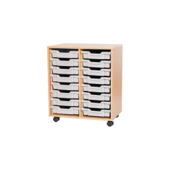 Mobile Double Tray Storage Unit 16 Trays