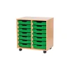 Mobile Double Tray Storage Unit 14 Trays